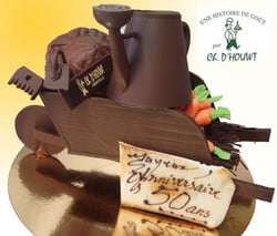 Brouette en chocolat