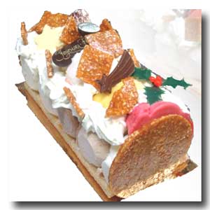 Bûche glacée façon coupelle nougatine