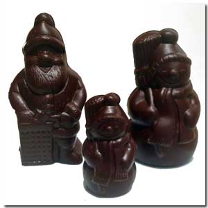 Sujets de Noël en chocolat