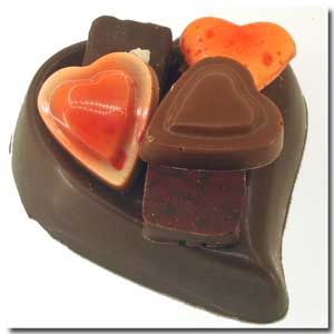 Sujet de St Valentin en chocolat